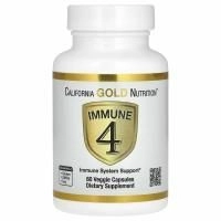 California Gold Nutrition, Immune 4, средство для укрепления иммунитета, 60 вегетарианских капсул