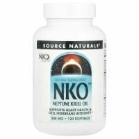 Source Naturals, NKO (Neptune Krill Oil), 500 мг, 120 капсул