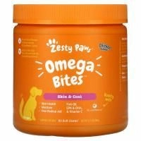 Zesty Paws, Снеки, богатые омегакислотами, для здоровья кожи и шерсти, со вкусом курицы, 90 мягких таблеток