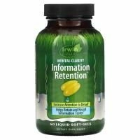 Irwin Naturals, Ясность ума Удержание информации 60 софтгелей