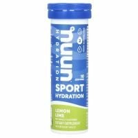 Nuun, Увлажнение, шипучая добавка с электролитами, лимон и лайм, 10 таблеток