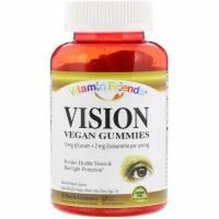 Vitamin Friends, Vision, Vegan Gummies, Natural Orange Creamsicle Flavor, 60 Pectin Gummies
