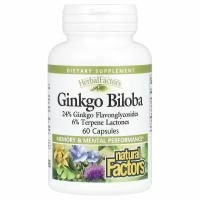 Natural Factors, Гингко билоба, 60 капсул
