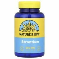 Nature's Life, Стронций, 680 мг, 60 таблеток