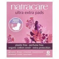Natracare, Органические и натуральные прокладки Ultra Extra, длинные, 8 прокладок