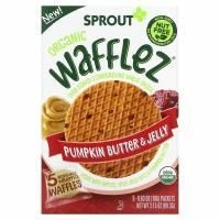 Sprout Organics, Wafflez, тыквенное масло и желе, 5 пакетиков, 18 г (0,63 унции)