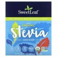 Sweetleaf, Порошок подсластителя из стевии - органический 35 шт.
