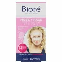Biore, Комплект полосок для глубокого очищения пор, для носа и лица, 14 полосок