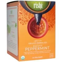 Rishi Tea, Органический травяной чай, со средиземноморской мятой перечной, без кофеина, 15 пакетиков, 1,11 унции (31,5 г)