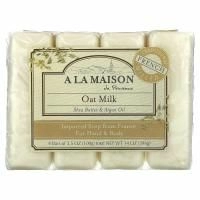 A La Maison de Provence, Мыло для рук и тела, с ароматом овсяного молочка, 4 куска, 3.5 унций (100 г) каждый