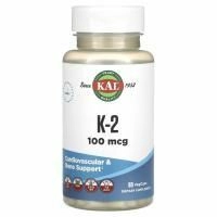 KAL, K-2, 100 мкг, 60 вегетарианских капсул