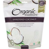 Organic Traditions, Кокосовая стружка, 8 унций (227 г)