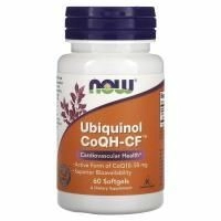 Now Foods, Убихинол CoQH-CF, 60 гелевых капсул
