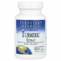Planetary Herbals, Экстракт куркумы полного спектра, 450 мг, 60 таблеток