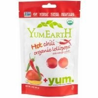YumEarth, Органические леденцы с острым перцем чили, чили, манго, мамбо, 3 унции (85 г)