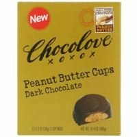 Chocolove, Чашечки с арахисовым маслом, темный шоколад, 12 упаковок по 2 чашечки, 1,2 унции (34 г) каждая