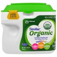 Similac, Улучшенная органическая молочная смесь с железом в порошке, 0-12 месяцев,658 г