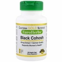 California Gold Nutrition, Клопогон Кистевидный, XT, EuroHerbs, 40 мг, VC MB, 60 карат