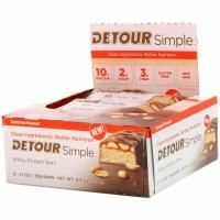 Detour, Simple, Батончики  с Сывороточным Белком, Арахисовая Карамель, 9 батончиков по 1,1 унции (30 г) каждый