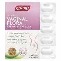 CATALO, Формула баланса флоры для женщин, 30 вегетарианских капсул