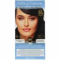 Tints of Nature, Стойкая краска для волос, самый темный натуральный коричневый, 2N, 4,4 ж унц. (130 мл)