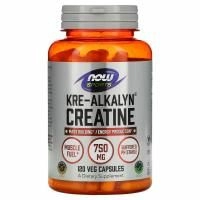 Now Foods, Креалкалин креатин для спортсменов, 120 капсул
