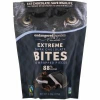 Endangered Species Chocolate, Суперкусочки темного шоколада, 12 кусочков в индивидуальной упаковке, 4,2 унц. (119 г)