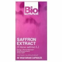 Bio Nutrition, Экстракт шафрана, 50 капсул на растительной основе