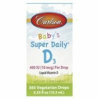 Carlson Labs, Витамин D3 для детей Super Daily , 400 МЕ, 0,35 жидкой унции (10,3 мл)