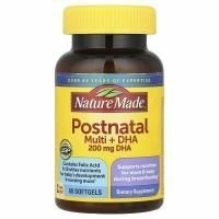 Nature Made, Postnatal Multi + DHA, 60 мягких таблеток