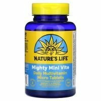 Nature's Life, Mighty Мини Vite, мультивитамины для ежедневного приема, 240 микротаблеток
