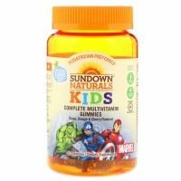 Sundown Naturals Kids, Мультивитаминные жевательные таблетки, "Мстители", виноград, апельсин и вишня, 60 таблеток