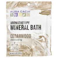 Aura Cacia, Ароматерапевтическое средство для ванны с минералами, медитативный кедр, 2,5 унций (70,9 г)