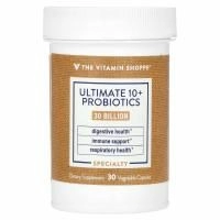 The Vitamin Shoppe, Ultimate 10+, пробиотики, 30 млрд, 30 растительных капсул
