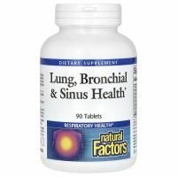 Natural Factors, Здоровье дыхательных путей (Lung, Bronchial & Sinus Health), 90 таблеток