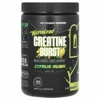 NutraBio, Micronized Creatine Burst, цитрусовые, лимон и лайм, 402 г (0,89 фунта)