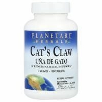 Planetary Herbals, Кошачий коготь, Уна де Гато, 750 мг, 90 таблеток
