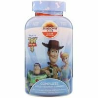 Sundown Naturals Kids, полноценный комплекс мультивитаминов в жевательных таблетках, «История игрушек 4», натуральные виноград, апельсин и вишня, 180 жевательных таблеток