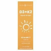NutraChamps, Жидкие капли D3 + K2, без добавок, 60 мл (2 жидк. унц.)