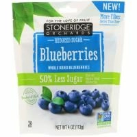 Stoneridge Orchards, Цельная сушеная черника, с пониженным содержанием сахара, 4 унции (113 г)