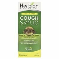 Herbion Naturals, Сироп от кашля без сахара со стевией, без спирта, 150 мл (5 жидк. унц.)