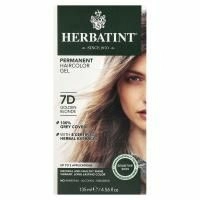 Herbatint, 7D, стойкая гель-краска для волос, золотой блонд, 135 мл (4,56 жидк. унции)