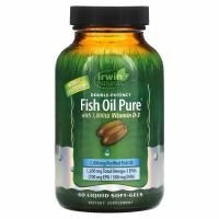 Irwin Naturals, Рыбий жир чистый (двойной эффективности) Натуральный цитрусовый 60 софтгелей