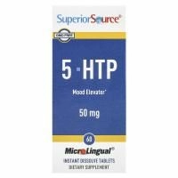 Superior Source, 5-HTP (5-гидрокситриптофан), 50 мг, 60 таблеток для рассасывания