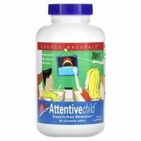 Source Naturals, Attentive Child, Сладкий, терпкий вкус, 60 жевательных пастилок