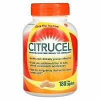 Citrucel, Метилцеллюлозная клетчатка для поддержания здоровья пищеварительной системы, 180 клетчатых капсул