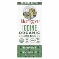 MaryRuth Organics, Жидкие капли органического йода, без добавок, 30 мл (1 жидк. Унция)