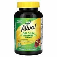 Nature's Way, Живой! Кальций + D3, 60 жевательных таблеток