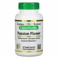 California Gold Nutrition, EuroHerbs, «Пассифлора», 250 мг, 180 растительных капсул
