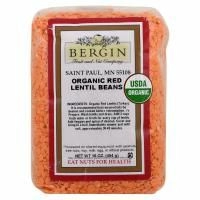 Bergin Fruit and Nut Company, Organic Red Lentil Beans, 16 oz (454 g)
